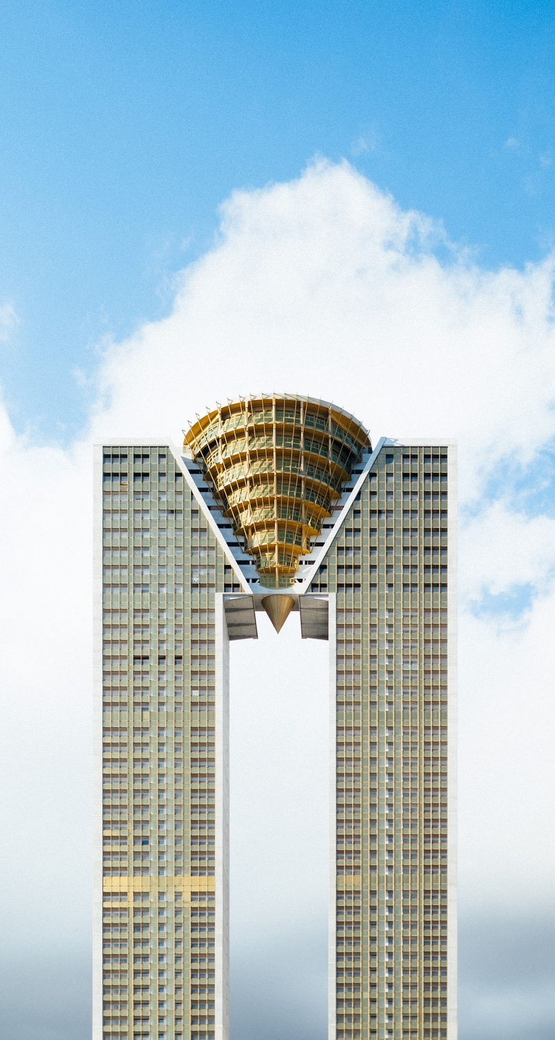 skyscraper, blue, office Building, modern, gold, no people, rise, urban Scene, low angle view, business, office, window, building, architecture, skyscrapers