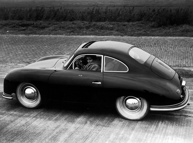 1950-52, porsche, side view, day, luxury, no people, chrome, collectors car, stationary, 356, vintage car, motor vehicle, coupe, outdoors, nostalgia, 2K