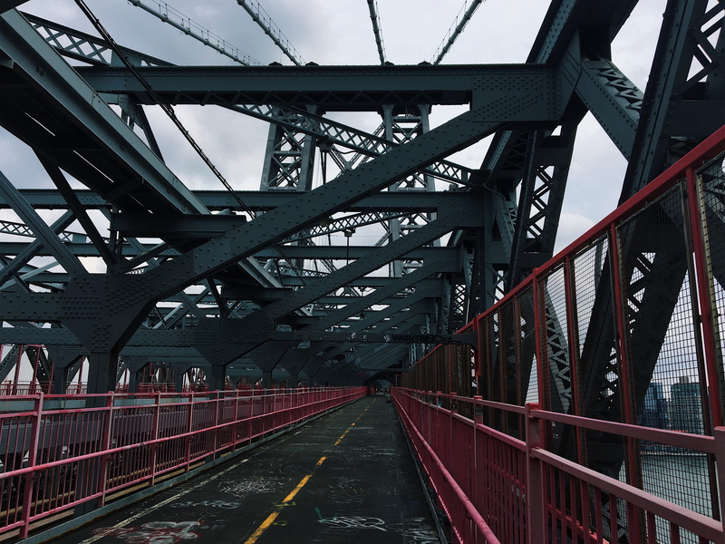 city, new york, building, road, architecture, nature, sign, symbol, diminishing perspective, connection, williamsburg bridge, bridge, transportation, modern