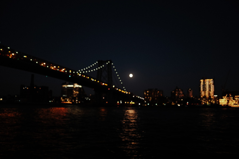 illuminated, park, copy space, city, place, water, sky, nyc, skyscraper, moon, architecture, river, urban skyline, connection, building exterior, east