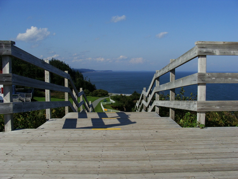 wooden path, 1080P, no people, sea, bridge, the way forward, lighthouse stairway, outdoors, water, footbridge, direction, stairs, footpath, shadow patterns