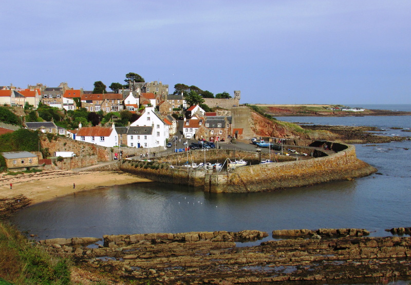 nature, village, sky, Scotland, house, outdoors, city, fishing, historic, land, beach, residential district, Crail, day, Harbour, building, Harbor, sea