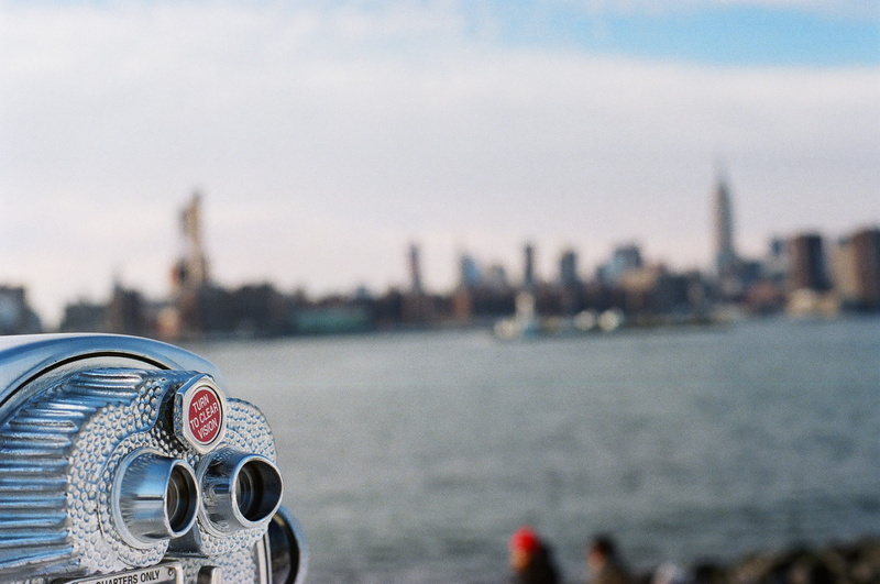 steel, skyline, silver colored, outdoors, city, sea, building exterior, skyscraper, day, metal, coin-operated binoculars, architecture, hand-held telescope