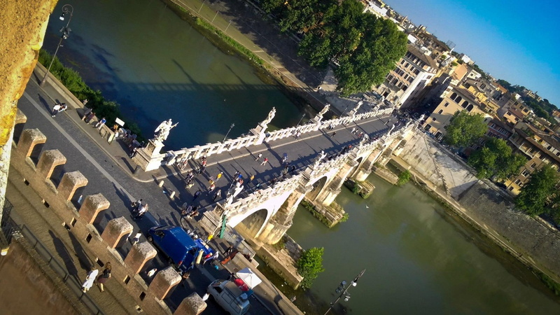 italy, rome, angelo, puente, 1080P, bridge, tiber, nature and landscapes, sant