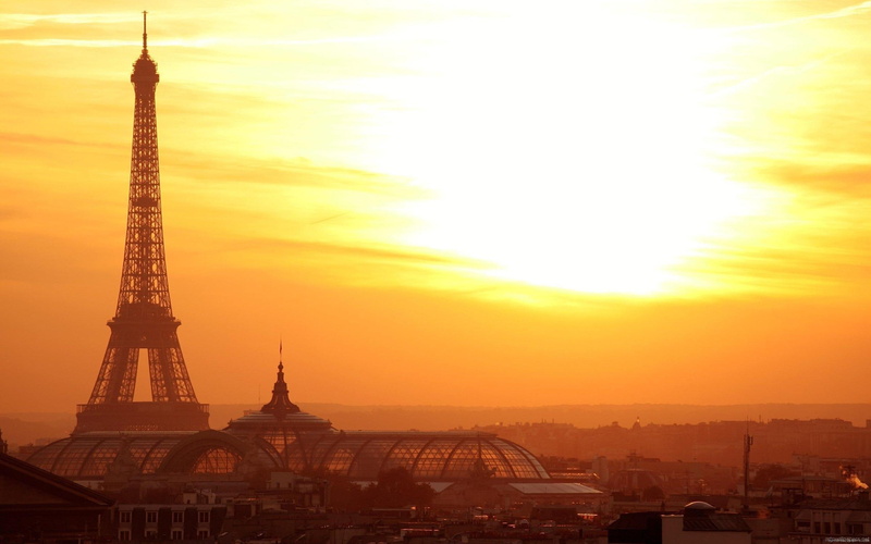 sun, france, tower, world, eiffel, 2K, paris