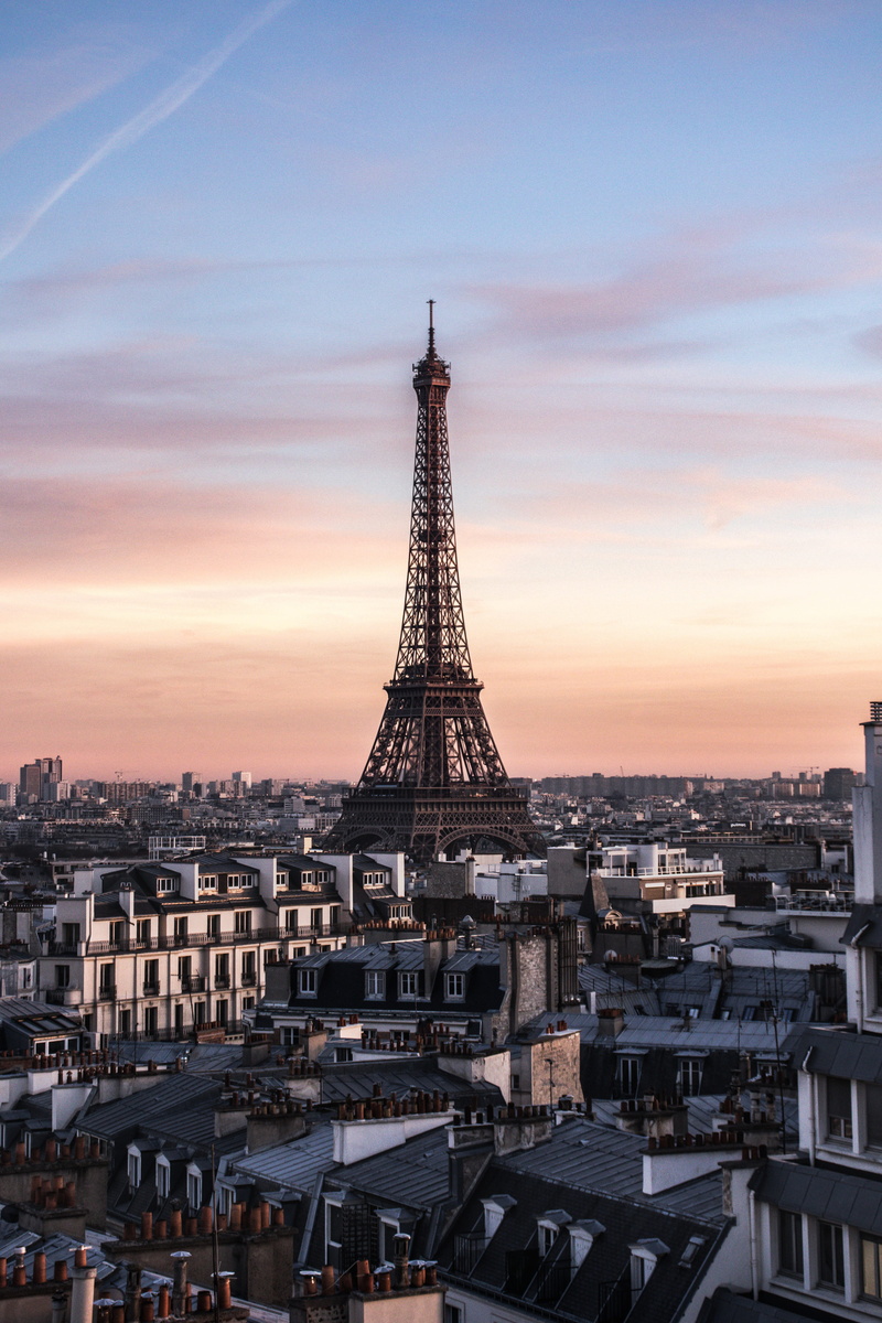 roofing, tower, tall - high, travel, eiffel tower, building, sky, clouds, tiles, rooftop, susnset, city, house, nature, architecture, france, history, europe