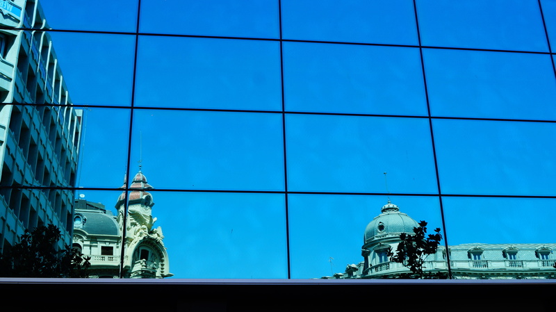 no people, blue, pattern, outdoors, building exterior, reflection, building, low angle view, august, office building exterior, glass - material, architecture