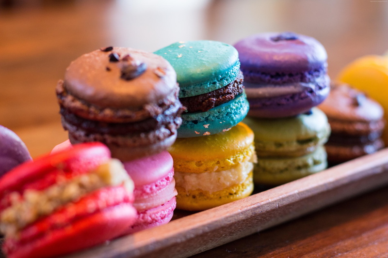 colorful, unhealthy eating, cookies, dessert, indulgence, tray, choice, French pastries, variation, close-up, sweet, macaroon, icing, ready-to-eat, no people