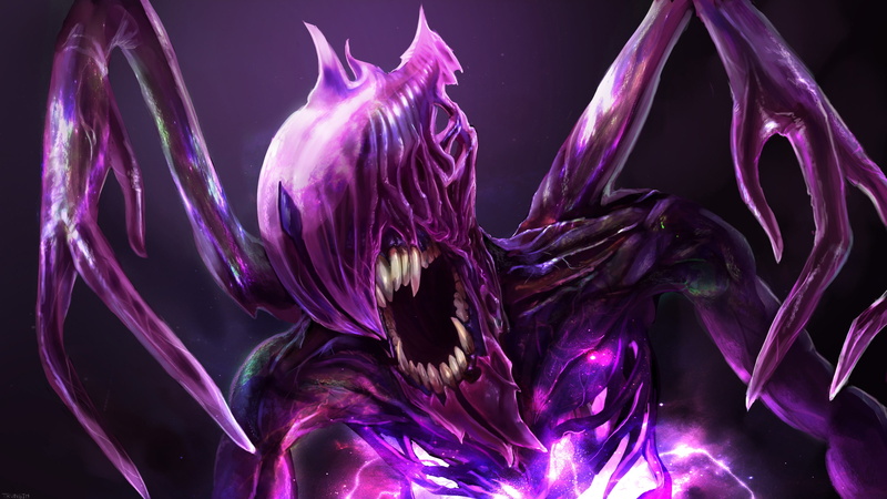 purple, animal, water, no people, close-up, Bane, 2K, aliens, studio shot, creature, video games, fragility, Dota 2, marine, animal wildlife, pink color