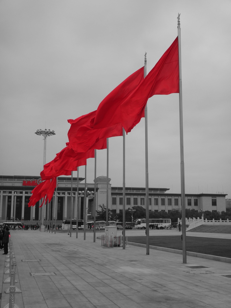 nature, national icon, incidental people, architecture, communism, city, flying, outdoors, patriotism, pole, flags, socialism, blow, flag, building exterior