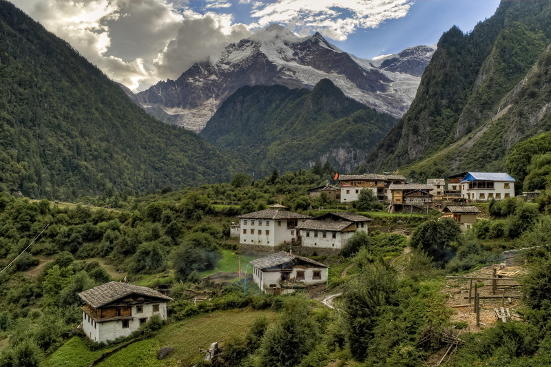 farming, beautiful, landscape, land, scenics - nature, 2K, building, asia, cultural, building exterior, day, ethnicity, china, autumn, house, culture