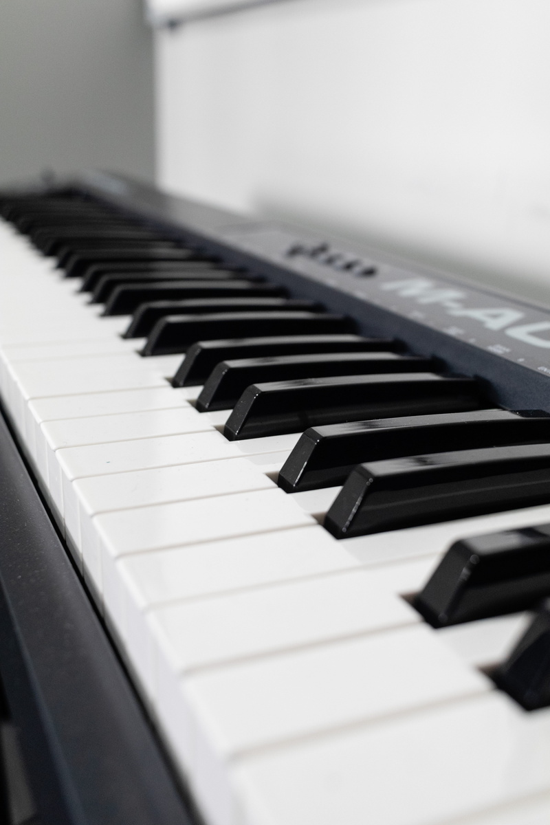diminishing perspective, upright piano, electronics, repetition, indoors, computer keyboard, hardware, musical instrument, piano key, arts culture and entertainment