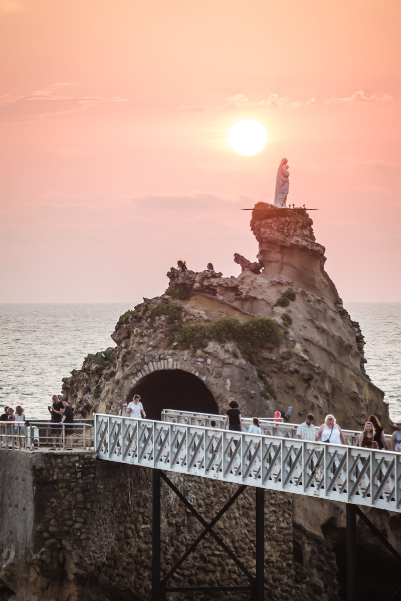 building exterior, land, scenics - nature, sky, horizon over water, pays basque, beauty in nature, history, architecture, travel, water, built structure
