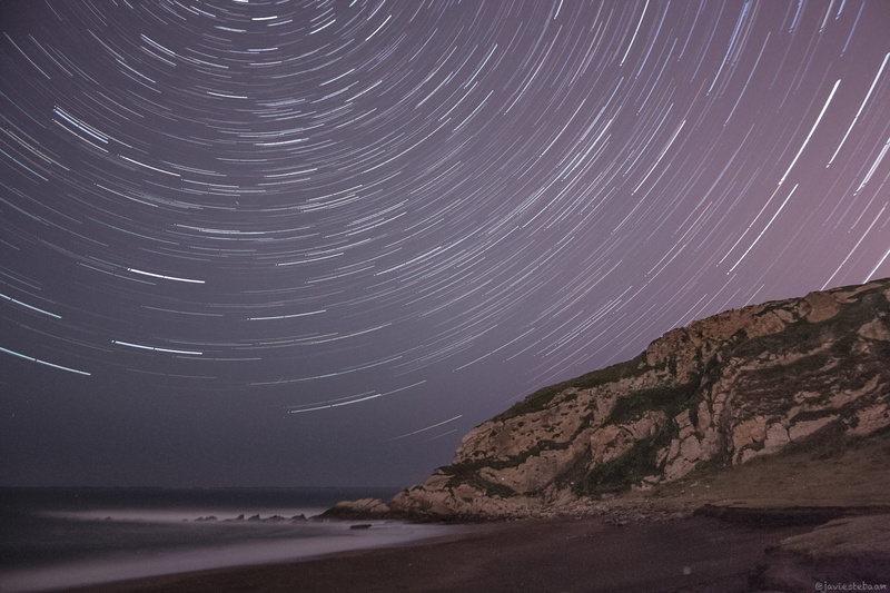 long exposure, beach, backgrounds, landscape, nature, dark, space, scenics, travel, seaside, mountain, sky, cosmic, constellation, water, star trail, star - Space