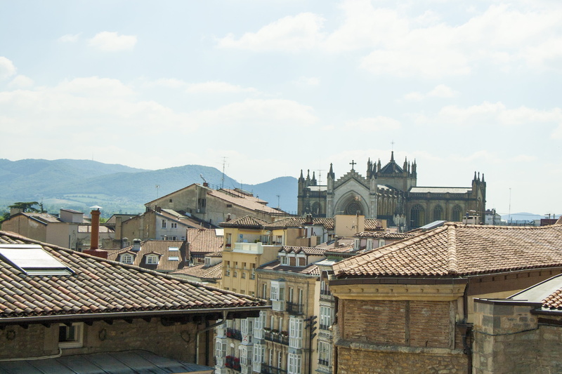 gasteiz, townscape, travel destinations, old town, place of worship, roof, city, building, building exterior, vitoria, high angle view, euskadi, sky, outdoors