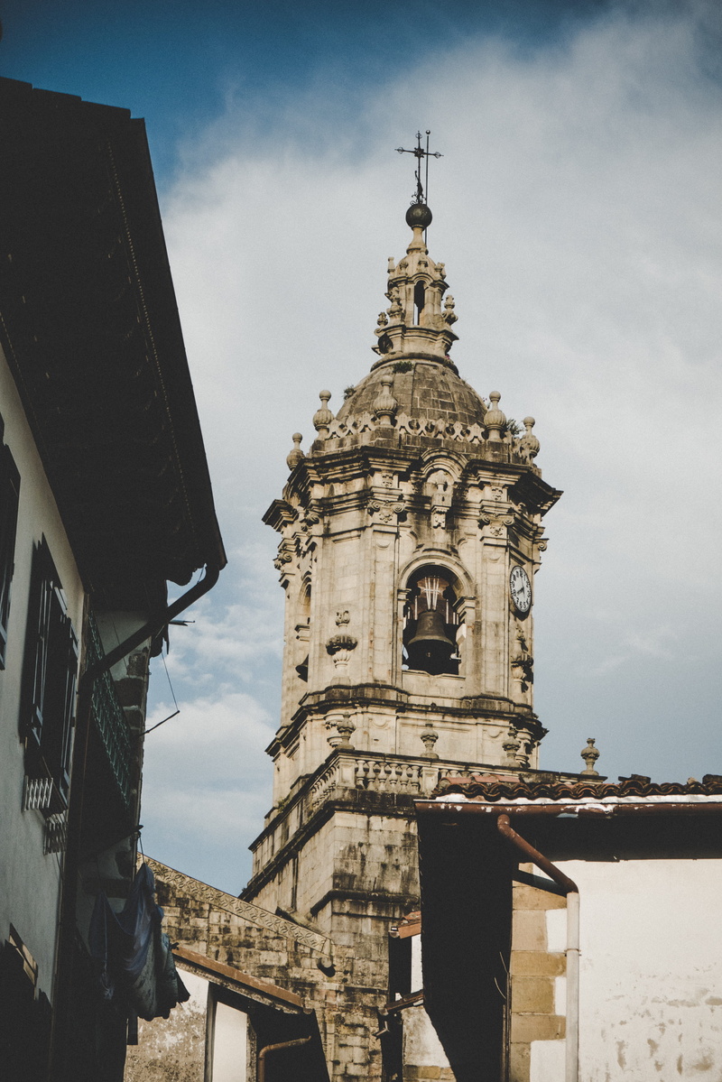 religion, belief, spain, low angle view, building exterior, sky, nature, place of worship, built structure, cloud - sky, spirituality, basque country, city