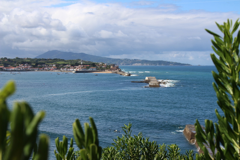 surfer, beauty in nature, mountain, sea, beach, growth, tranquil scene, 5K, socoa, mountains, outdoors, nature, tree, sky, atlantic, view, basque country