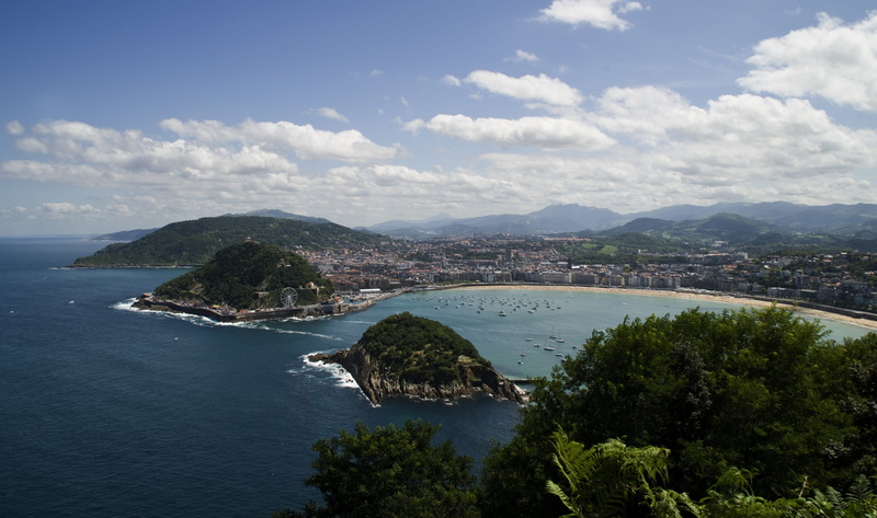 sand, sea, donostia, costa, day, 4K, outdoors, panorama, cloud - sky, high angle view, euskadi, sky, nature, scenics - nature, city, transportation, beauty in nature