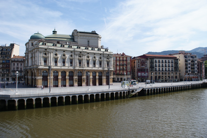 cloud - sky, nature, day, city, river, reflection, waterfront, residential district, 4K, building, bilbao, transportation, water, building exterior, architecture