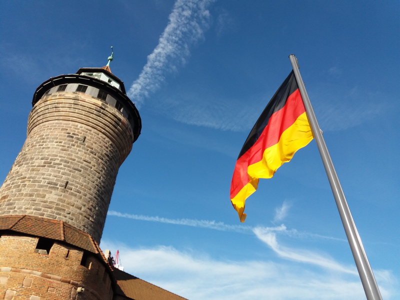 pride, flag, outdoors, wind, emotion, day, cloud - sky, nürnberg, architecture, deutschland, environment, low angle view, imperial castle of nuremberg