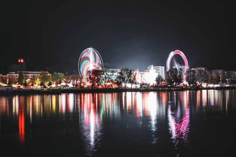 fair, linz, built structure, city, longexposure, nightlife, arts culture and entertainment, architecture, amusement park, travel destinations, multi colored