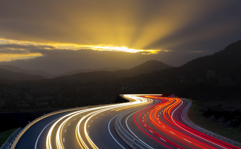 sky, 5K, light trail, cars, lapse, mountain, no people, passing, mainroad, photography, long, time, motion, light, architecture, hour, winding