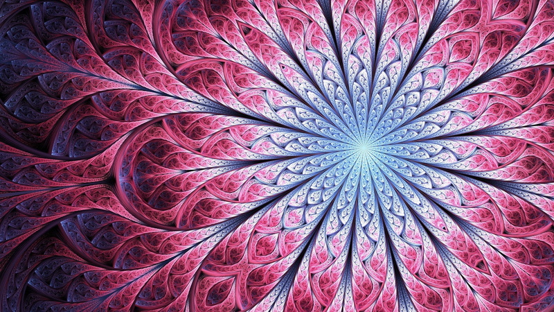 2K, abstracto, flor, fractal