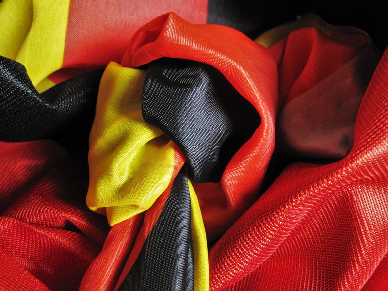 necktie, luxury, germany, softness, fanartikel, pattern, knot, no people, textile, football world cup, multi colored, red, indoors, menswear, shiny, football-accessory
