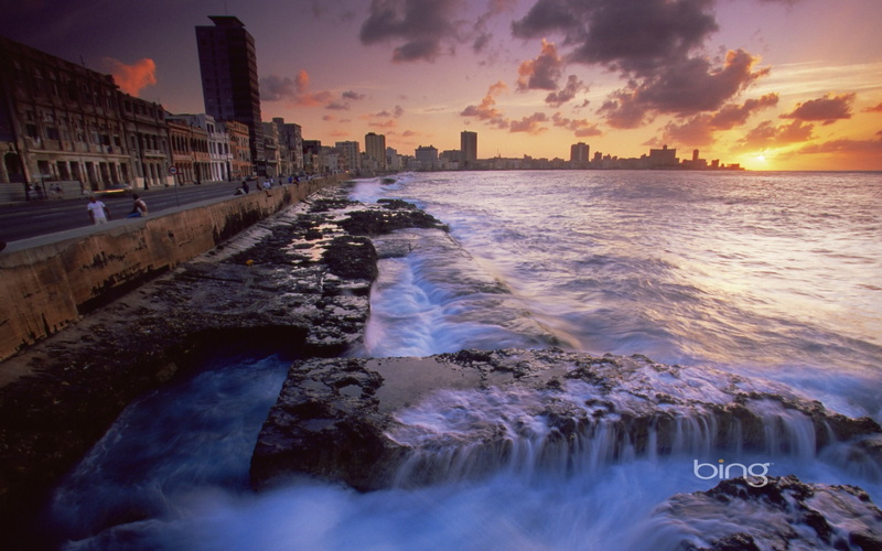 june, no people, bund, orange color, flowing water, motion, flowing, building, office building exterior, outdoors, beauty in nature, rock, scenics - nature