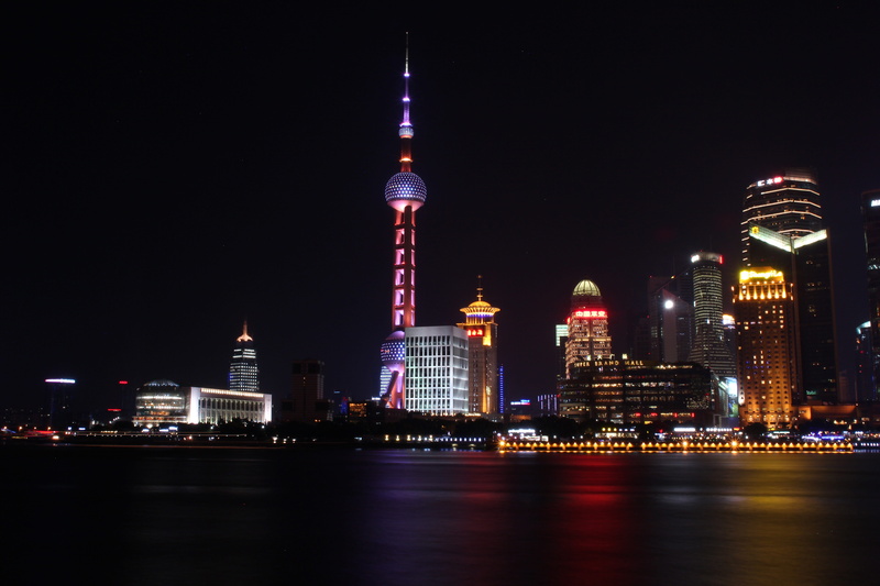 spire, built structure, landscape, tower, travel destinations, night, water, 5K, tall - high, The Bund, building exterior, city, building, cityscape, sky