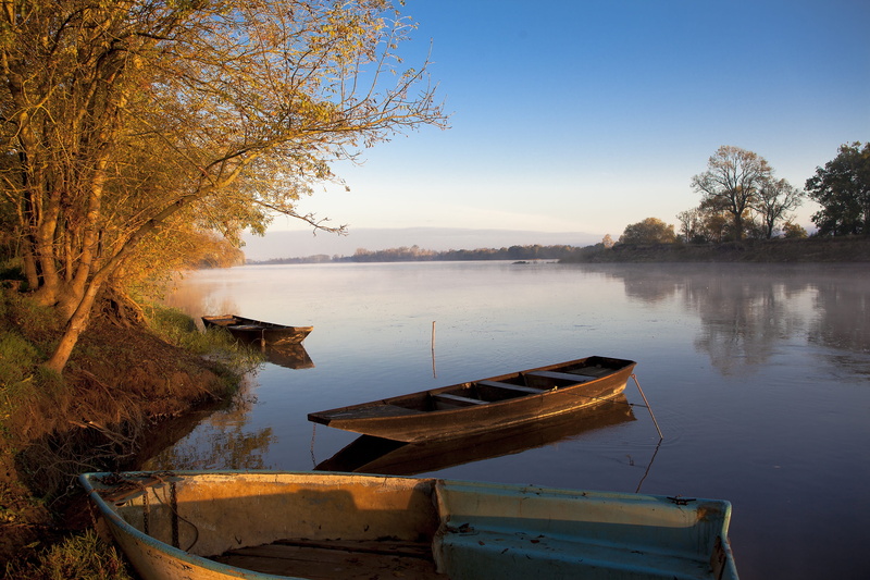 beauty in nature, nautical vessel, plant, travel, sunrise, scenics - nature, mode of transportation, tranquility, moored, fleuve, 2K, wood - material