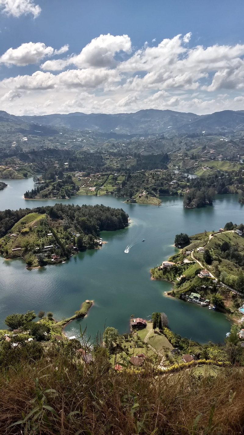 beauty in nature, tree, 4K, non-urban scene, verticales, plant, mountain, Colombia, represa, scenics - nature, water, high angle view, lake, tranquility