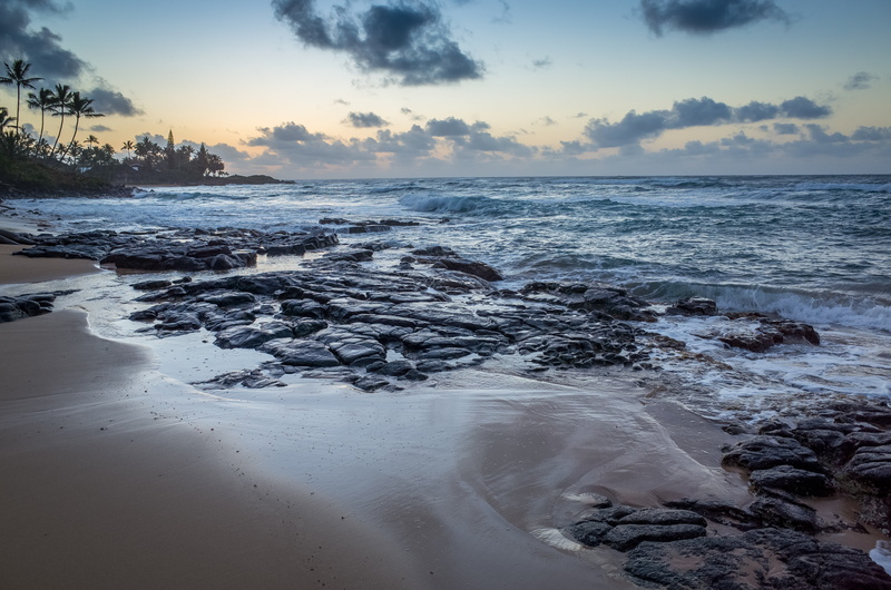 beauty In Nature, scenics, landscape, Bay  View, 4K, sky, sunrise, surf, beach, photography, summer, sea, body, sunset, body of water, wave, water, kauai