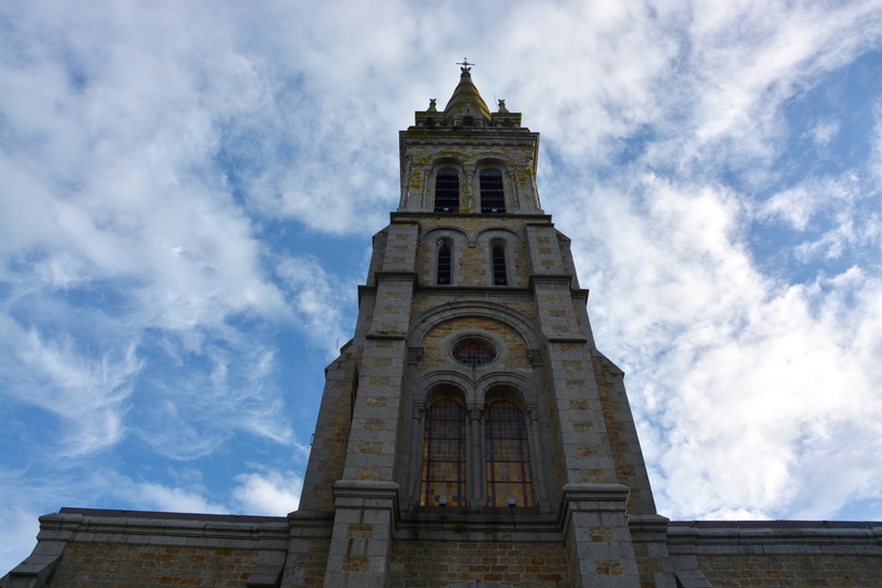 low angle view, church rochebonne, no people, tower, spire, nature, sky, cloud - sky, belief, religion, outdoors, history, building exterior, 5K, france