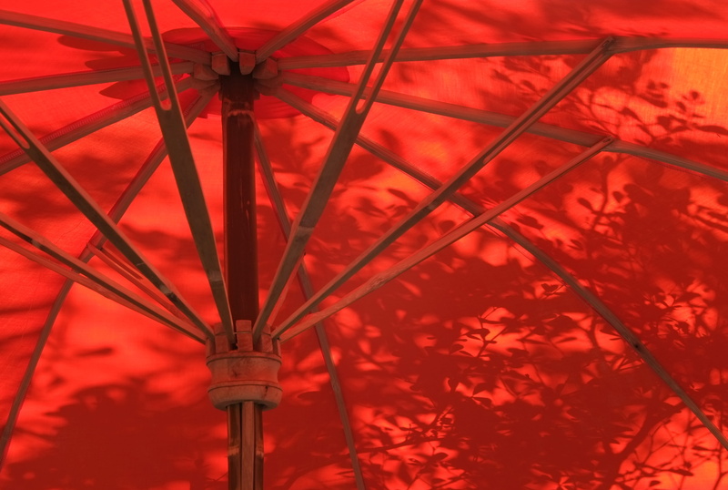 ornament, laser, full frame, red, gate, asia, security, garden umbrella, close-up, dye, light, chiang mai, built structure, nature, no people, 4K, shadow