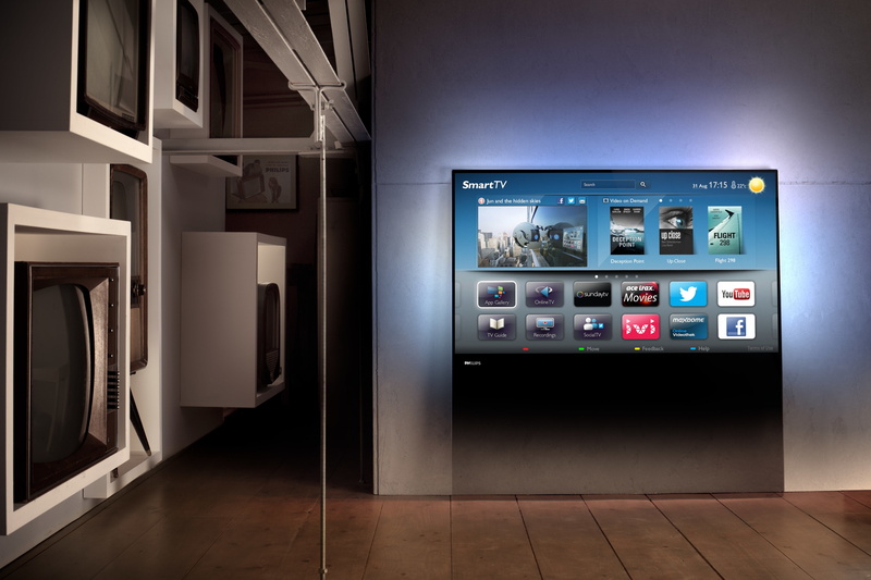 door, no people, illuminated, technology, household equipment, absence, interior, screen, domestic room, indoors, smart tv, Philips DesignLine TV, tiled floor