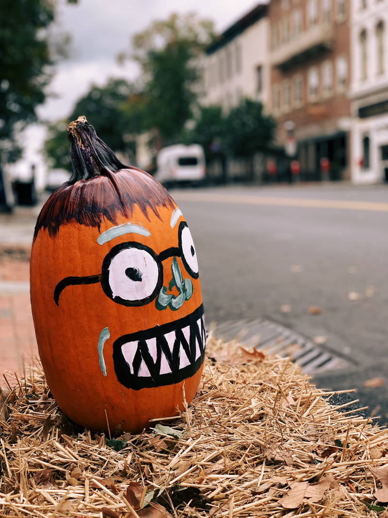 built structure, close-up, 4K, pumpkin, transportation, squash, food, town, representation, plant, celebration, urban, orange color, sphere, building
