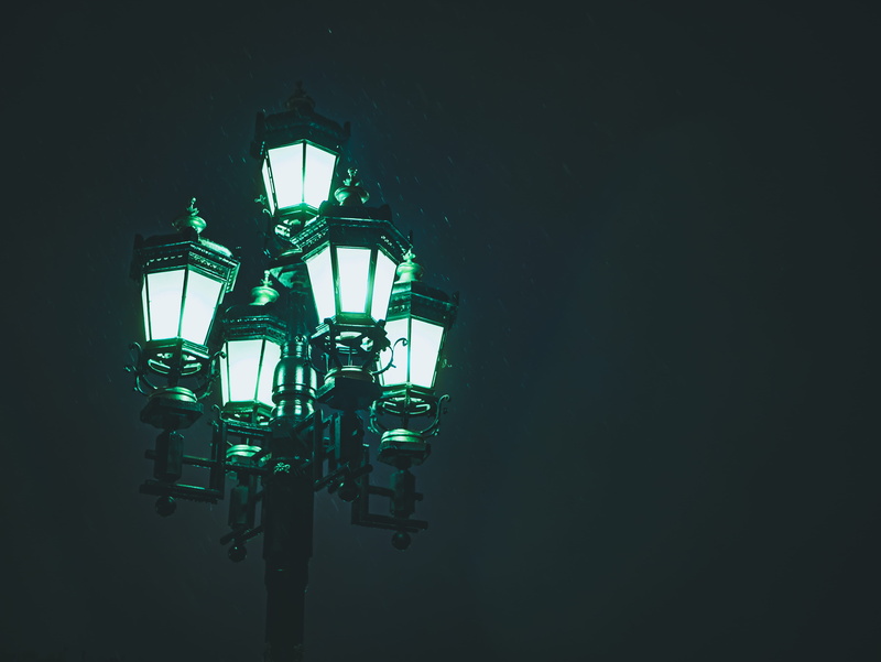 close-up, glass, architecture, green color, light fixture, lighting equipment, lamp post, nightlife, evening, lamps, 4K, no people, electric light, indoors