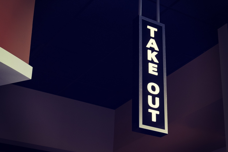sign, parking lot, guidance, waiting, mode of transportation, signage, design, no people, illuminated, text, image, symbol, restaurant, city, parking garage