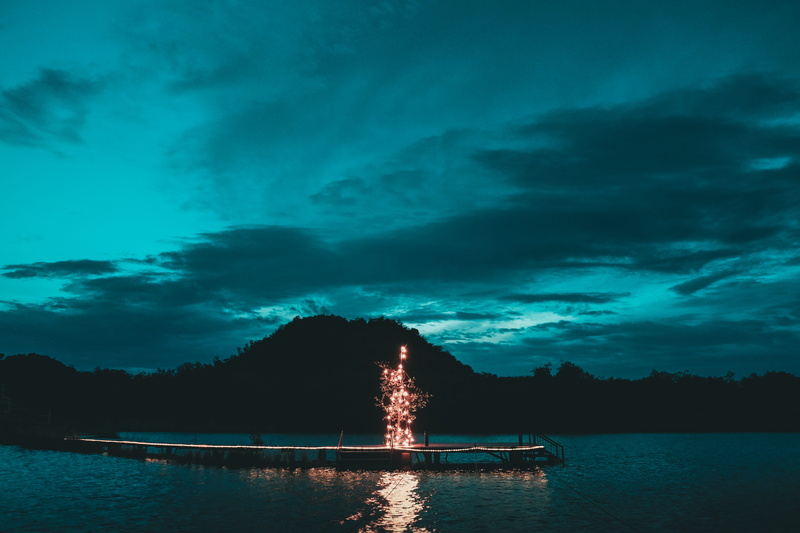 wooden, inspiration, design, decorative, near, glow, birthday, dock, lighting, green, outdoors, ocean, festive, plant, cloud - sky, tranquil scene, tree