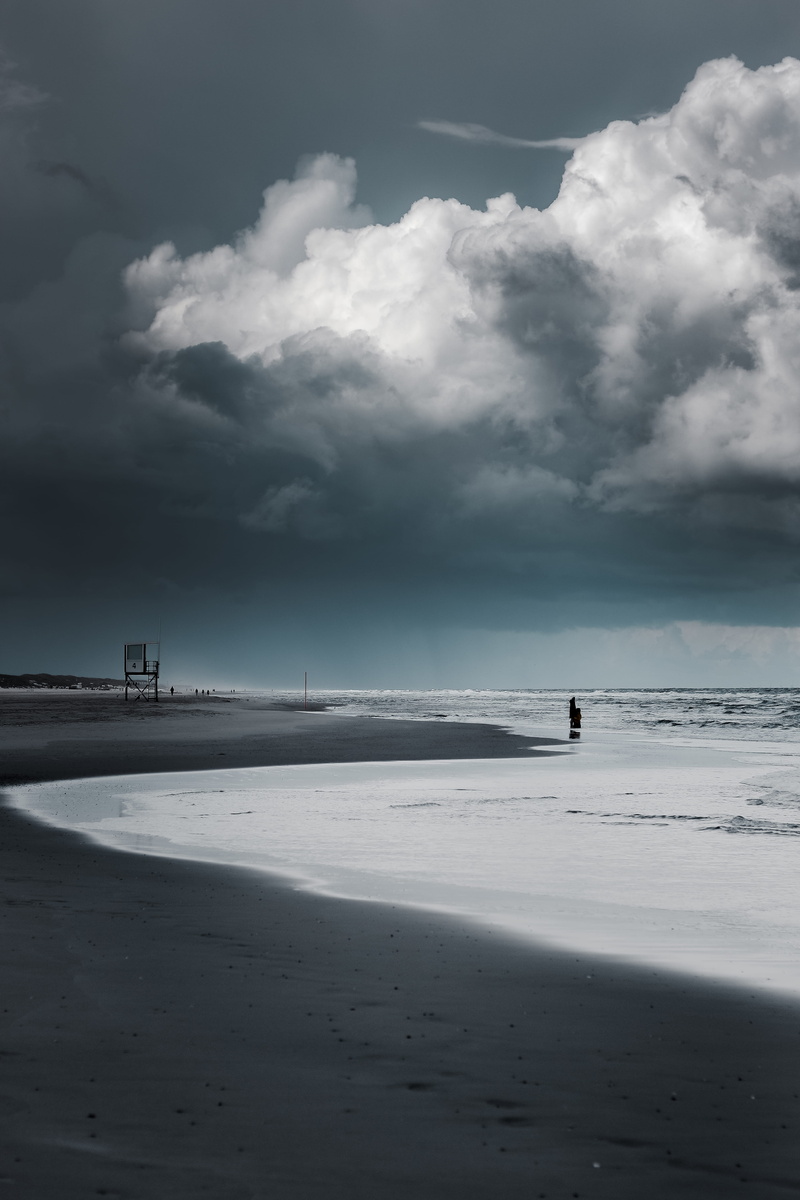 sand, ocean, waves, storm, weather, day, rain, dark, sea, horizon, germany, land, beauty in nature, nautical vessel, 5K, outdoors, juist, beach, scenics - nature