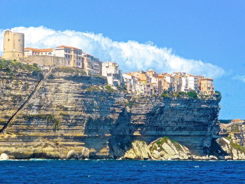 rock, residential district, mediterranean, sea, landmark, cloud - sky, sky, city, building, no people, the past, corsica, Coast, outdoors, water, Coastal