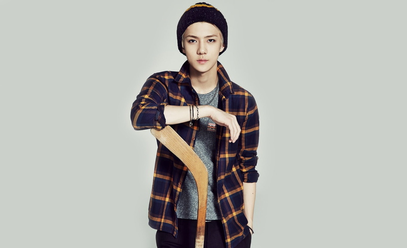 plaid, kpop, adult, Others, south korea, looking at camera, portrait, 1080P, club, exotics, seoul, black, exo, looking, checked pattern, s, sehun, shirt