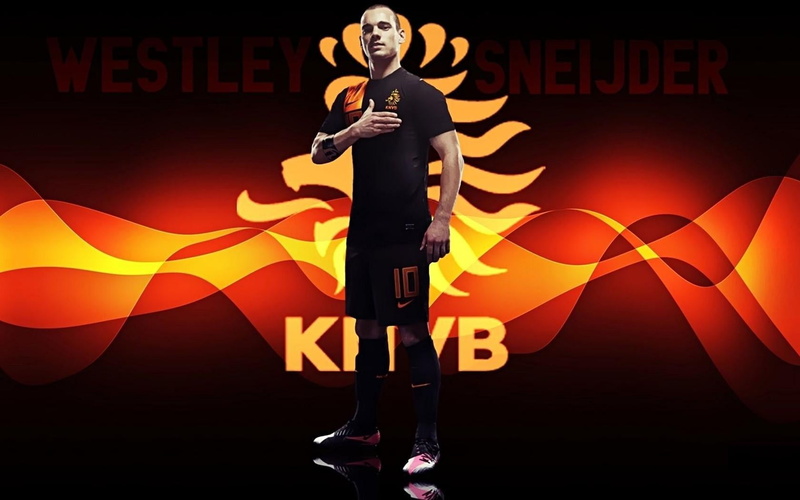 neon, sneijder, text, standing, Football, digital composite, full length, men, front view, people, night, art and craft, light - natural phenomenon, young men
