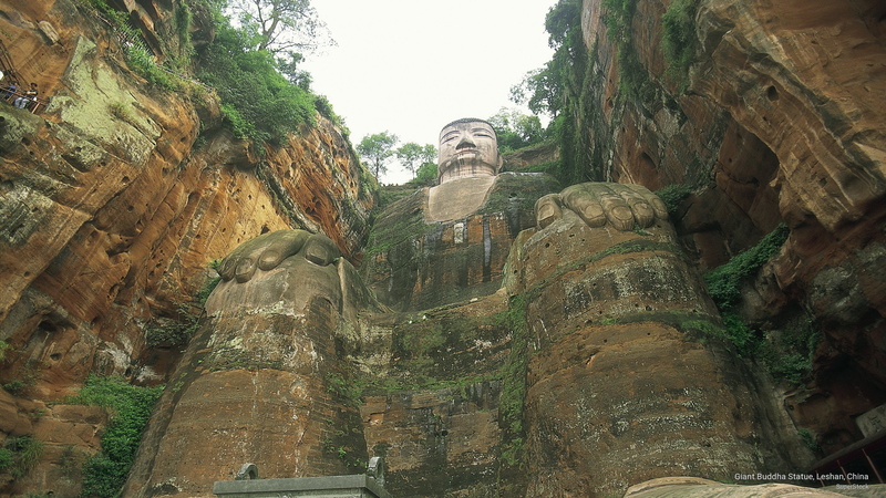 leshan, Asia, statue, 2K, china, giant, buddha