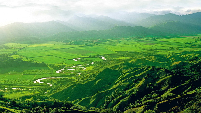 rio, 2K, valle, verde, naturaleza