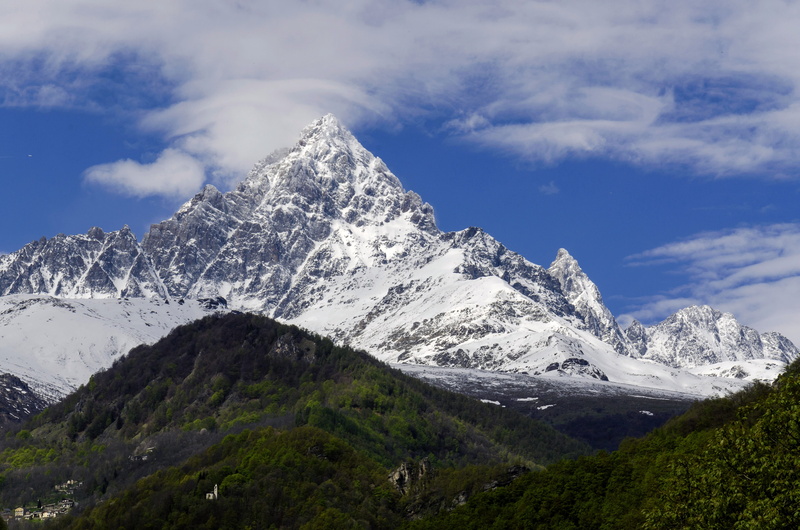 mountain range, winter, bella, tranquility, sky, cold temperature, nature, adventure, clouds, blue, day, mountain, monviso, non-urban scene, tourism, 4K