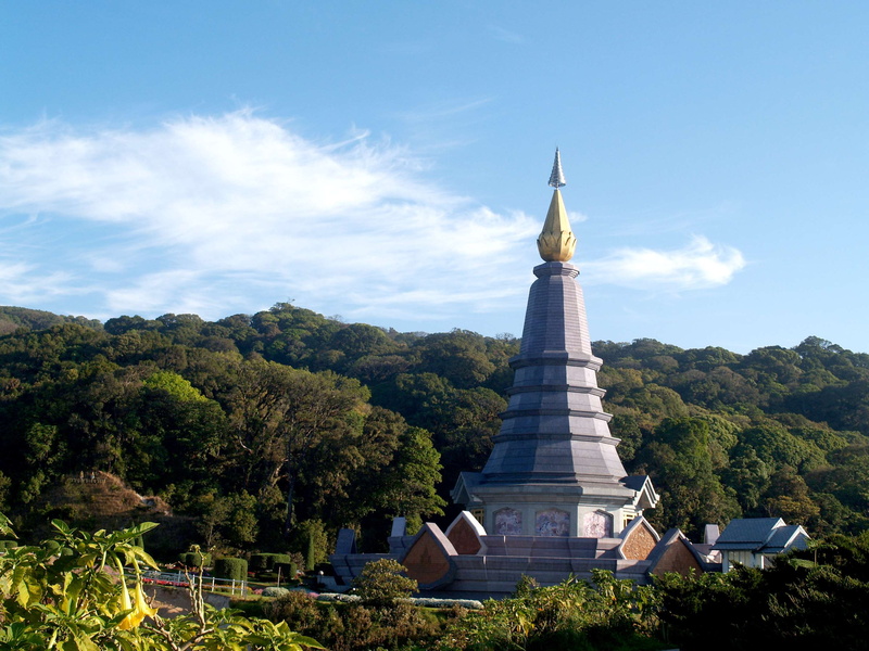 chiangmai, plant, religion, buddhist, mo, day, nature, no people, spirituality, high, art, travel destinations, green, flower, cloud - sky, background