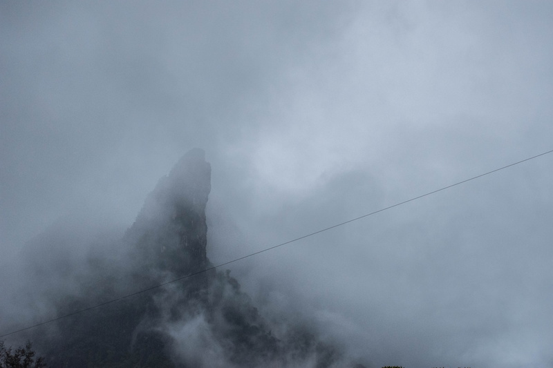 coconut trees, doi inthanon, storm, beauty in nature, cloud, tranquil scene, overcast, outdoor, mountain, adventure, autumn leaves, views, thailand, tranquility
