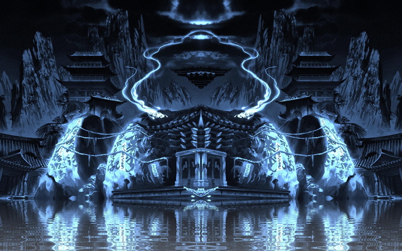 lost, blue, 2K, wave, nice, cool, animals, pavilion